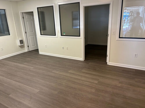 2398 Jerrold Avenue office with wood-look floor
